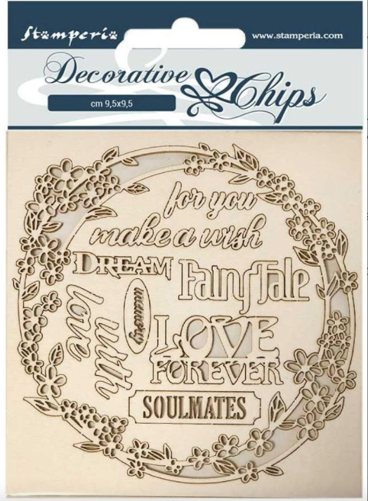 Stamperia Decoratieve Chips - Doornroosje GarlandLlove